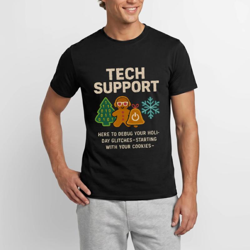Admin Weihnachtsgeschenk IT Support Debugging Männer T-Shirt