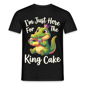 King Cake Mardi Gras Aligator - Männer T-Shirt - Schwarz - Vorne - AI Model Male 178 light (178cm)