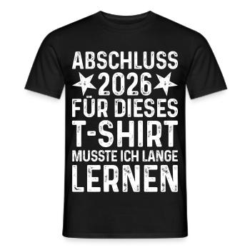 Abschluss 2026 T-Shirt - Männer T-Shirt - Schwarz - Vorne - AI Model Male 178 light (178cm)