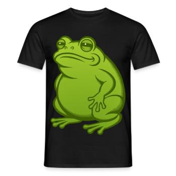 Dicker fetter Frosch - Dicke fette Kröte - Männer T-Shirt - Schwarz - Vorne - AI Model Male 178 light (178cm)