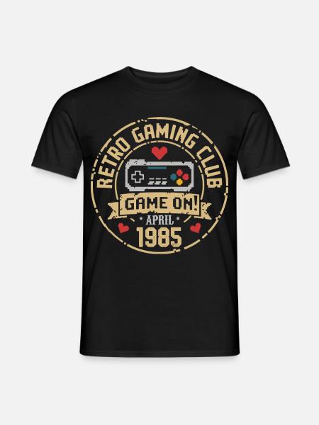 April 1985 Anniversary April 1985 Retro - Men's T-Shirt - black