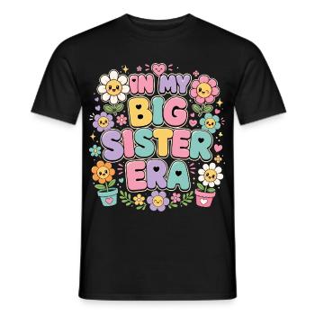In My Big Sister Era Retro | Big Sister Gift - Men's T-Shirt - black - Front - AI Model Male 178 light (178cm)