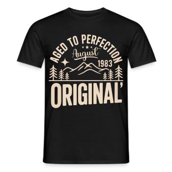 August 1983 – Legend of the Peaks and Mountains - Men's T-Shirt - black - Front - AI Model Male 178 light (178cm)