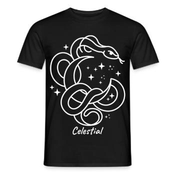 Celestial Schlange Mond - Männer T-Shirt - Schwarz - Vorne - AI Model Male 178 light (178cm)