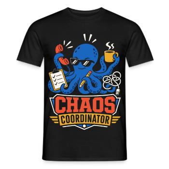 Chaos Coordinator Octopus - Men's T-Shirt - black - Front - AI Model Male 178 light (178cm)