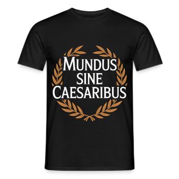 Mundus Sine Caesaribus Un monde sans Césars - T-shirt homme - noir - Devant - AI Model Male 178 light (178cm)