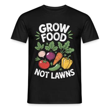 Grow Food Now Pelouses Jardinage Permaculture - T-shirt homme - noir - Devant - AI Model Male 178 light (178cm)