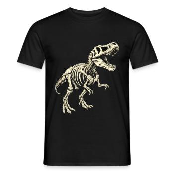 T-Rex Skelett – Dinosaurier Fossil Design - Männer T-Shirt - Schwarz - Vorne - AI Model Male 178 light (178cm)