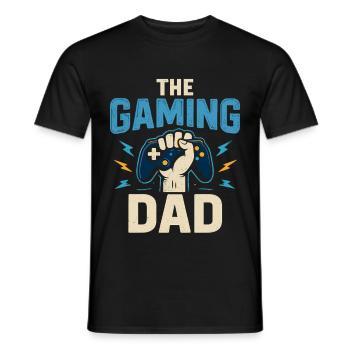The Gaming Dad – Gamer Dad Controller Shirt - Men's T-Shirt - black - Front - AI Model Male 178 light (178cm)
