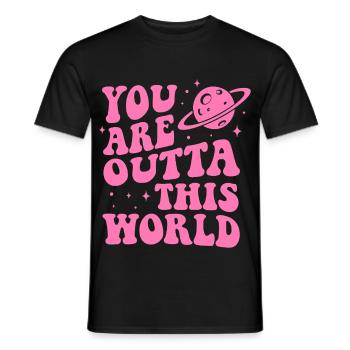 Vous êtes hors de ce monde Planète Rose - T-shirt homme - noir - Devant - AI Model Male 178 light (178cm)