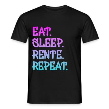 Rente, Rentner, Ruhestand 2025 - Männer T-Shirt - Schwarz - Vorne - AI Model Male 178 light (178cm)