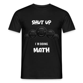 Shh I'm Doing Math Shirt – Lustiges Fitness Motiv - Männer T-Shirt - Schwarz - Vorne - AI Model Male 178 light (178cm)