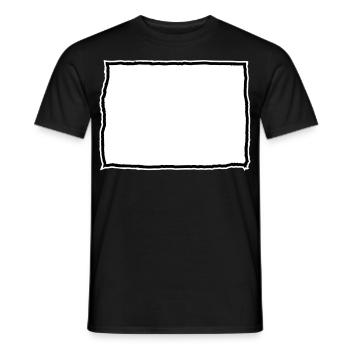 Badge nominatif sous forme de tableau - T-shirt homme - noir - Devant - AI Model Male 178 light (178cm)