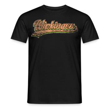 Viking Lettering Retro - Men's T-Shirt - black - Front - AI Model Male 178 light (178cm)
