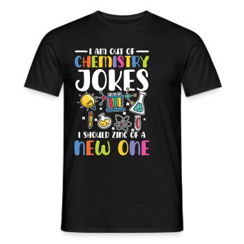 Chemistry Jokes: STEM Education for School - Men's T-Shirt - black - Front - AI Model Male 178 light (178cm)