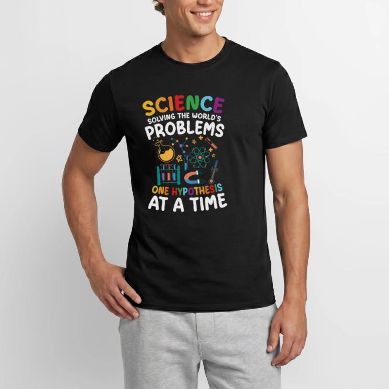 Natural sciences help solve world problems Men’s T-shirt