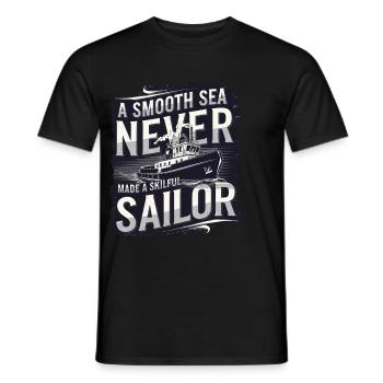 A calm sea never makes a skilful - Men's T-Shirt - black - Front - AI Model Male 178 light (178cm)