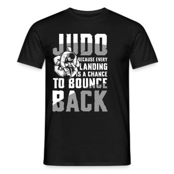 Judo: Jede Landung Ist Eine Chance Zum - Männer T-Shirt - Schwarz - Vorne - AI Model Male 178 light (178cm)