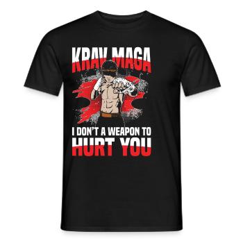Déclaration du combattant de Krav Maga Je ne suis pas une arme - T-shirt homme - noir - Devant - AI Model Male 178 light (178cm)