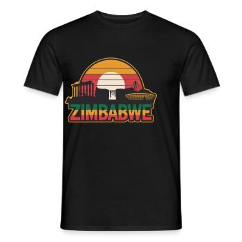 Entdecke die Schönheit von Zimbabwe: Landschaften - Männer T-Shirt - Schwarz - Vorne - AI Model Male 178 light (178cm)