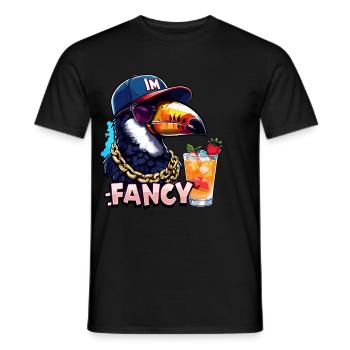 Toucan tropical fantaisie avec style - T-shirt homme - noir - Devant - AI Model Male 178 light (178cm)