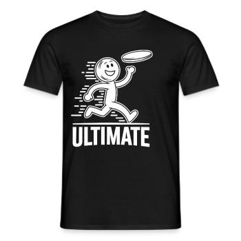 Lustiger Ultimate Frisbee Cartoon - Männer T-Shirt - Schwarz - Vorne - AI Model Male 178 light (178cm)