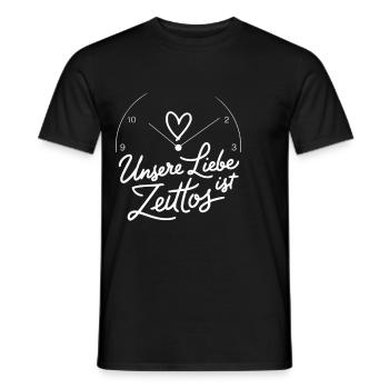 Notre amour est intemporel – un message intemporel pour - T-shirt homme - noir - Devant - AI Model Male 178 light (178cm)