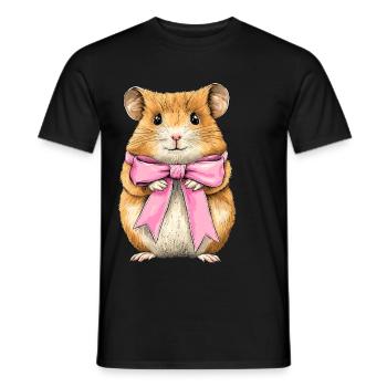 Coquette Arc Hamster Mignon Hammy Maman Mères - T-shirt homme - noir - Devant - AI Model Male 178 light (178cm)