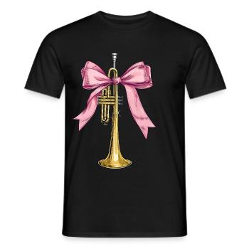Coquette Bogen Trompete Instrument Trompeterin - Männer T-Shirt - Schwarz - Vorne - AI Model Male 178 light (178cm)