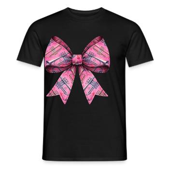 Coquette Bogen Trompete Instrument Muster - Männer T-Shirt - Schwarz - Vorne - AI Model Male 178 light (178cm)