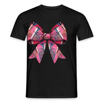 Coquette Bow Tuba Girl Pattern Tubist Mom - Men's T-Shirt - black - Front - AI Model Male 178 light (178cm)