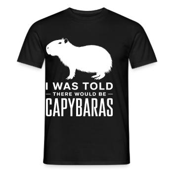 Capybara - Men's T-Shirt - black - Front - AI Model Male 178 light (178cm)