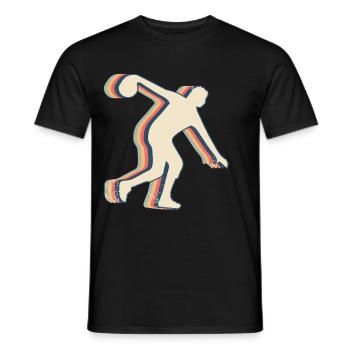 Bowling Bowler Team Trainer Trainerin Retro Line - Men's T-Shirt - black - Front - AI Model Male 178 light (178cm)