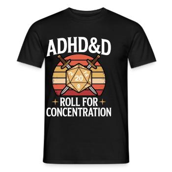 RPG TDAH - T-shirt homme - noir - Devant - AI Model Male 178 light (178cm)