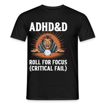 Adhd RPG - Men's T-Shirt - black - Front - AI Model Male 178 light (178cm)