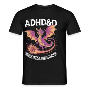 Adhd RPG - Men's T-Shirt - black - Front - AI Model Male 178 light (178cm)