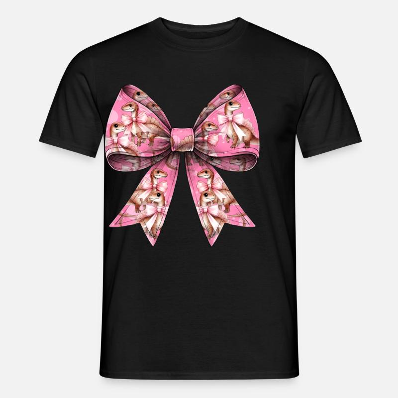 Coquette Bogen Spinosaurus Dinosaurier Muster - Männer T-Shirt - Schwarz