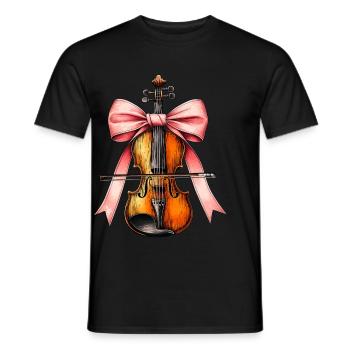 Coquette Bogen Violine Mädchen Geigerin Mom Mütter - Männer T-Shirt - Schwarz - Vorne - AI Model Male 178 light (178cm)