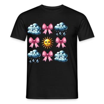 Kokette Bogen Meteorologie Sonne Wolken - Männer T-Shirt - Schwarz - Vorne - AI Model Male 178 light (178cm)