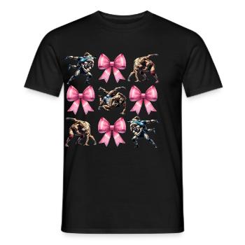 Coquette Arc Lutteur Lutte Maman Fête des Mères - T-shirt homme - noir - Devant - AI Model Male 178 light (178cm)