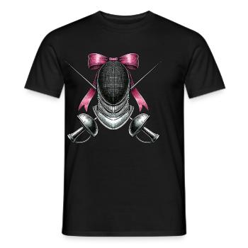 Coquette Bogen Fechten Fechter Mom Mütter Tag - Männer T-Shirt - Schwarz - Vorne - AI Model Male 178 light (178cm)