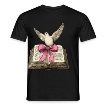 Kokette Bogen Christlicher Pastor Bibel Taube Mama - Männer T-Shirt - Schwarz - Vorne - AI Model Male 178 light (178cm)