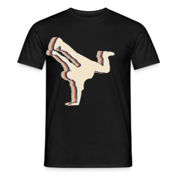Breakdance Dancing Breakdancer Hip Hop Dance - Men's T-Shirt - black - Front - AI Model Male 178 light (178cm)