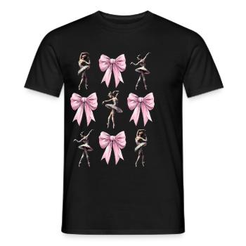 Kokette Schleife Ballerina Tanz Ballett Tänzerin - Männer T-Shirt - Schwarz - Vorne - AI Model Male 178 light (178cm)
