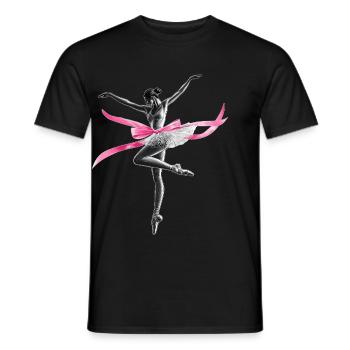 Kokette Schleife Ballerina Tanz Ballett Tänzerin - Männer T-Shirt - Schwarz - Vorne - AI Model Male 178 light (178cm)