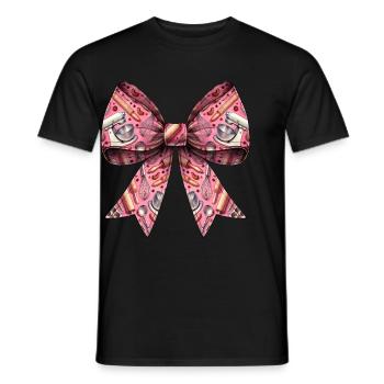 Coquette Bow Baking Baker Pattern Mom Mothers - Men's T-Shirt - black - Front - AI Model Male 178 light (178cm)