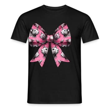 Coquette Bow Rat Mouse Pattern Mom Mothers Day - Men's T-Shirt - black - Front - AI Model Male 178 light (178cm)