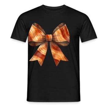 Coquette Bow Lanières de bacon Porc Maman - T-shirt homme - noir - Devant - AI Model Male 178 light (178cm)
