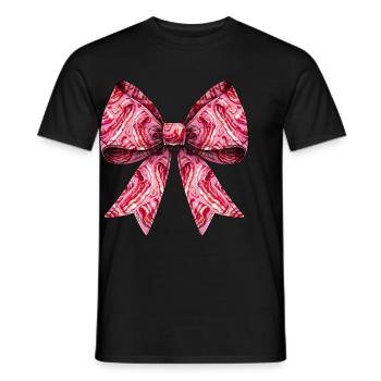 Motif Coquette Bow Bacon Lanières - T-shirt homme - noir - Devant - AI Model Male 178 light (178cm)