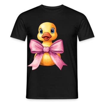 Coquette Bow Rubber Ducky Ducky Mom Mothers Day - Men's T-Shirt - black - Front - AI Model Male 178 light (178cm)